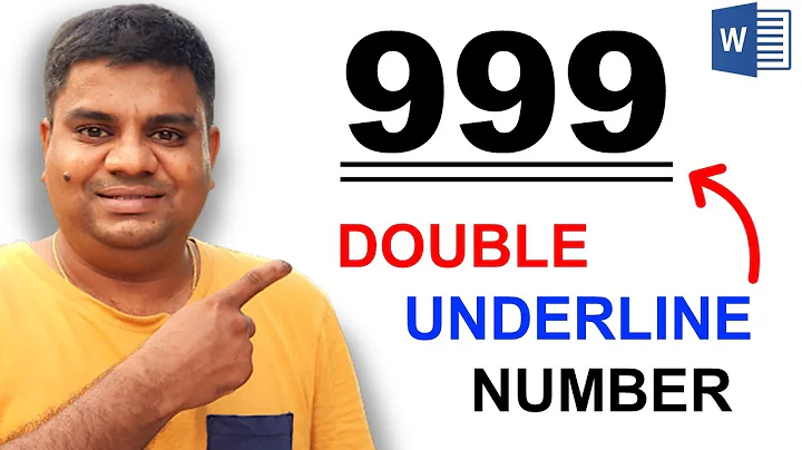 How to make a Double Line Under a Number in Word