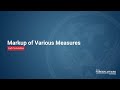 Markup of Various Measures