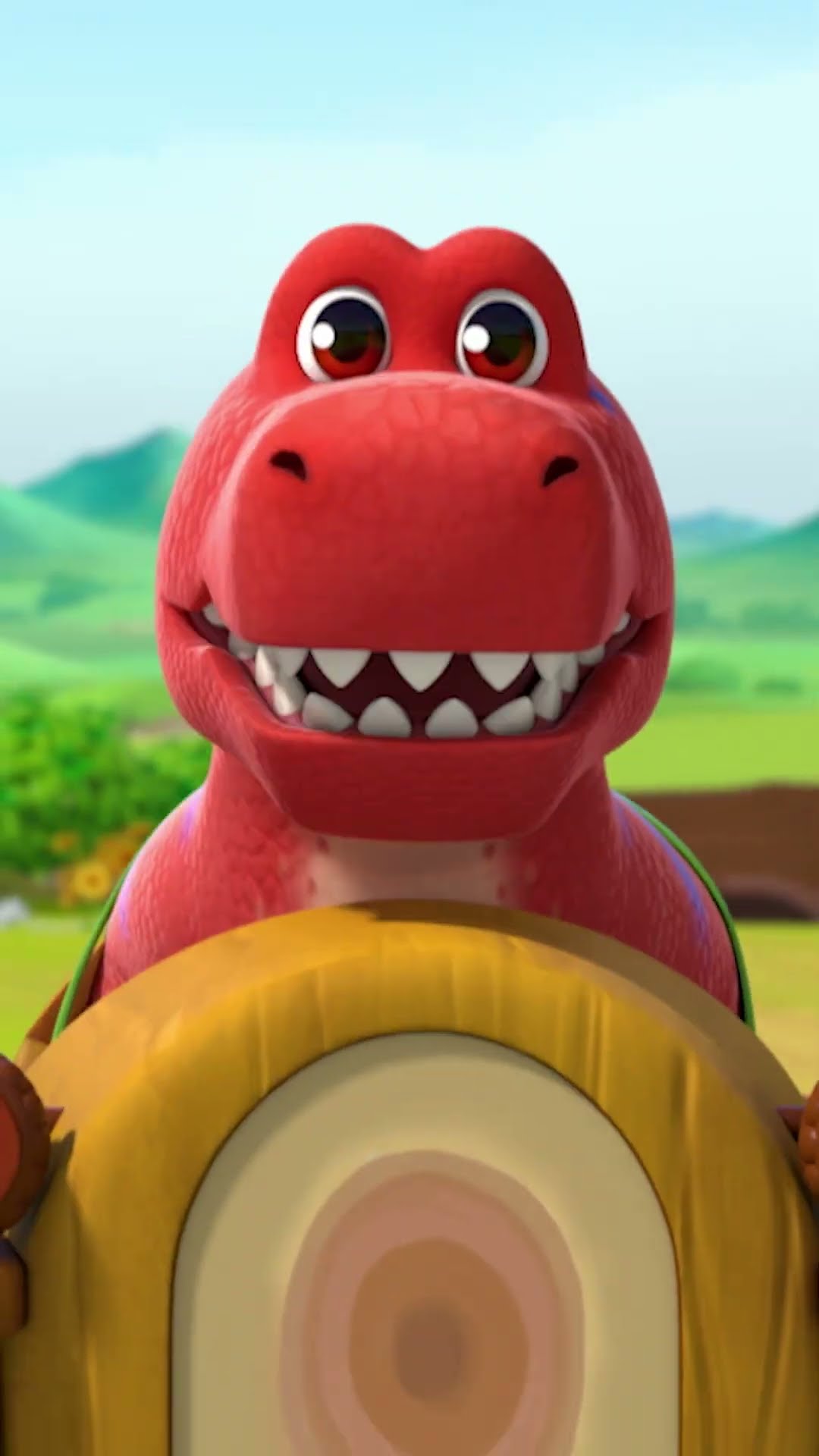 Here comes the @PinkfongDinosaurs Car ?