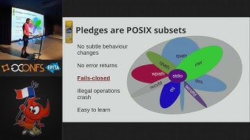 Theo de Raadt on pledge(2) at EuroBSDCon 2017