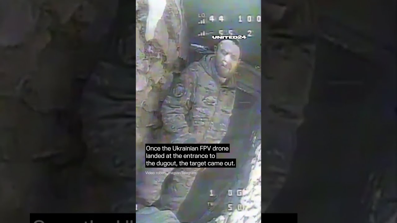 Ukrainian Fighters Used An Ambush With FPV Drone Against Russian Soldier Warinukraine