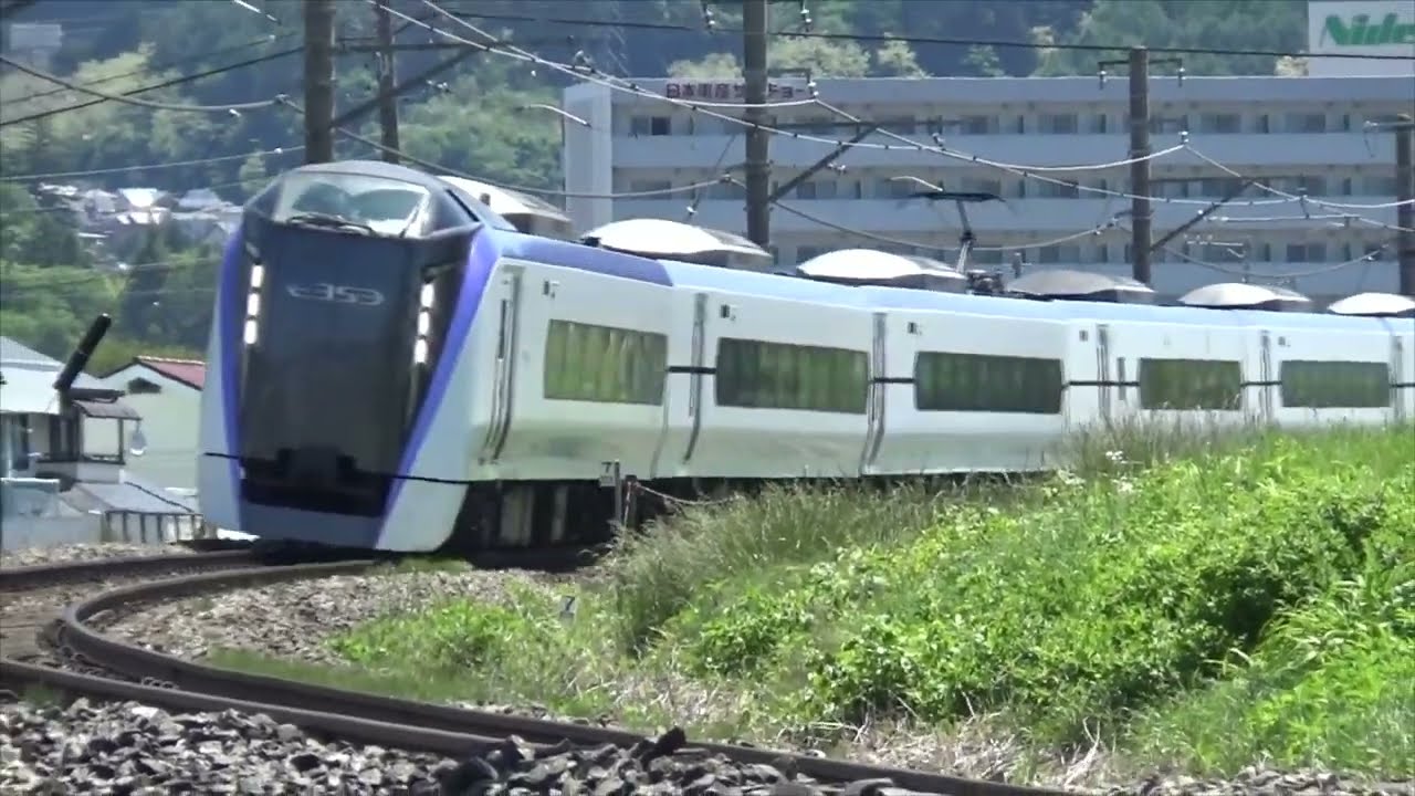E353系特急あずさ】12両編成…＆…9両編成…中央東線下諏訪～岡谷間 東町