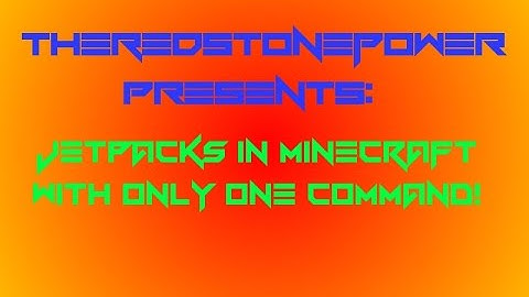 JetPacks with Only One Command in Vanilla 1.9 (SNAPSHOT!) + 30 Subscribers Special!