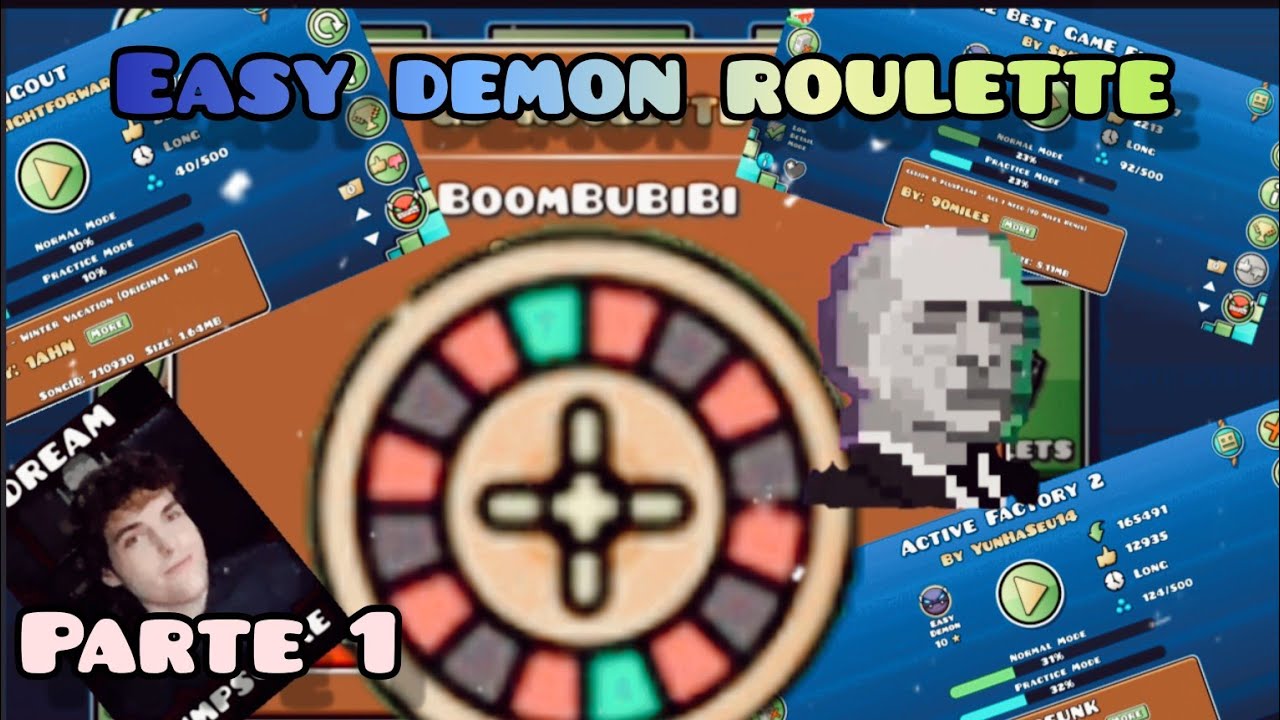 no se si me quiere o no la ruleta unu | easy demon roulette parte 1 ...