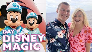 The BEST First Day On The DISNEY MAGIC | 25th Anniversary, Room Tour, Animator's Palate, Cruise Line
