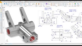 Autodesk inventor 2025 Tutorial Create 3d Model  Exercise 99 screenshot 5