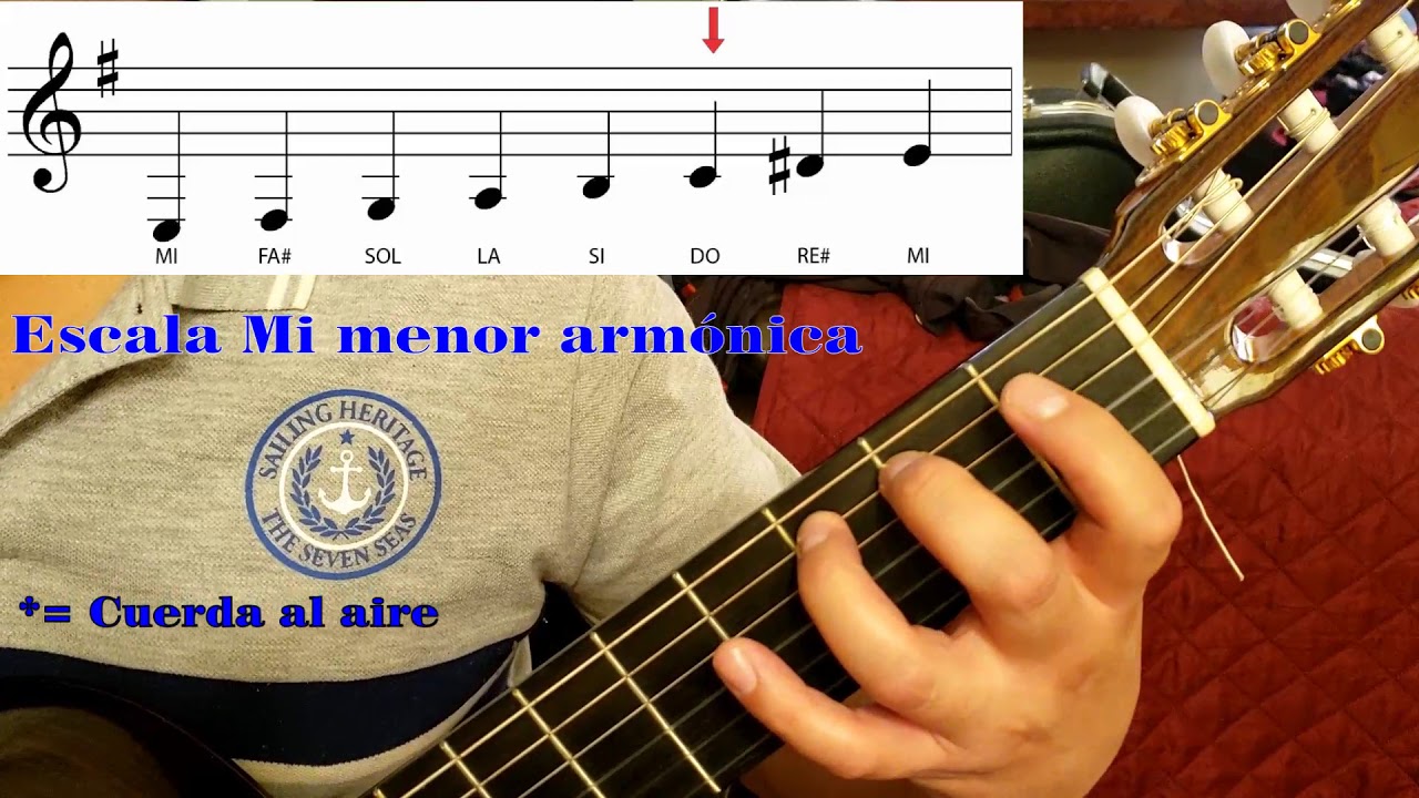 Escala Mi menor armónica / E Harmonic minor - 1 octava / 1 octave - YouTube