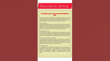 Descriptive Writing for IBPS PO Mains  / SBI PO Mains #shorts