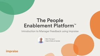 Impraise Demo | Introduction to Manager Feedback using Impraise