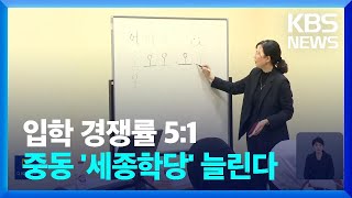 세종학당 입학 경쟁률 5:1…중동에 한국어 교실 늘린다 / KBS  2024.05.13.