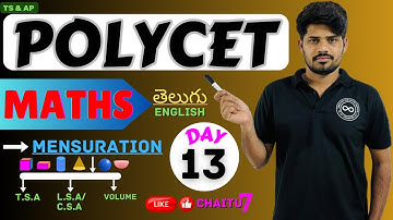 Polytechnic Entrance Exam Explanation-2024 in telugu | TS & AP polycet| Maths | Day-13 | Mensuration