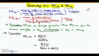 Moisture content wet basis and Moisture content dry basis