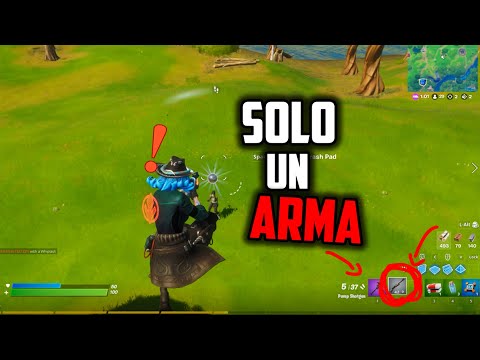 Gané en Fortnite con la PRIMERA ARMA que encontré (Imposible)