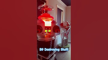 B9 Lost in Space Robot Destroying Stuff! #b9 #robot #shorts