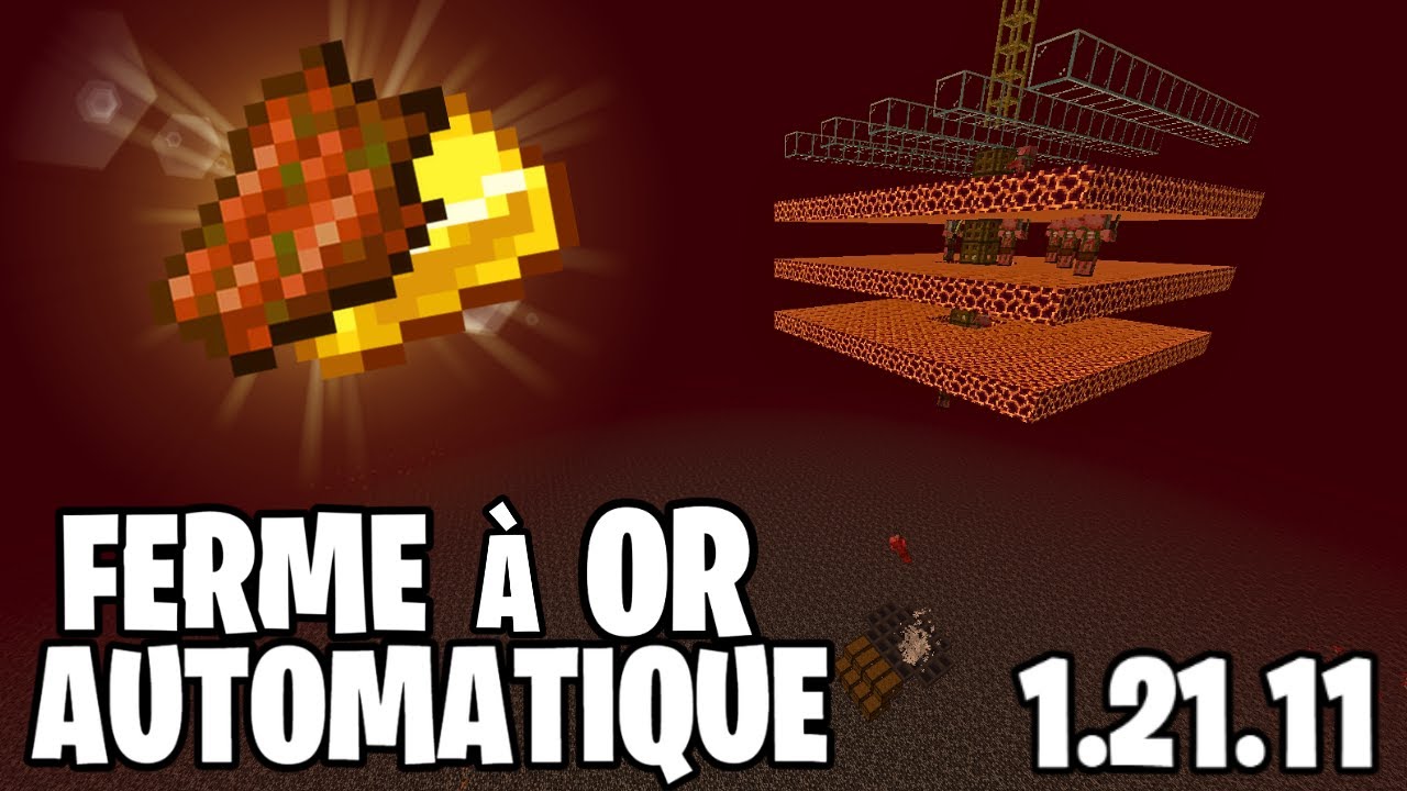 FERME À OR 1.21.11! (COMPLÈTEMENT AUTOMATIQUE) Minecraft Java