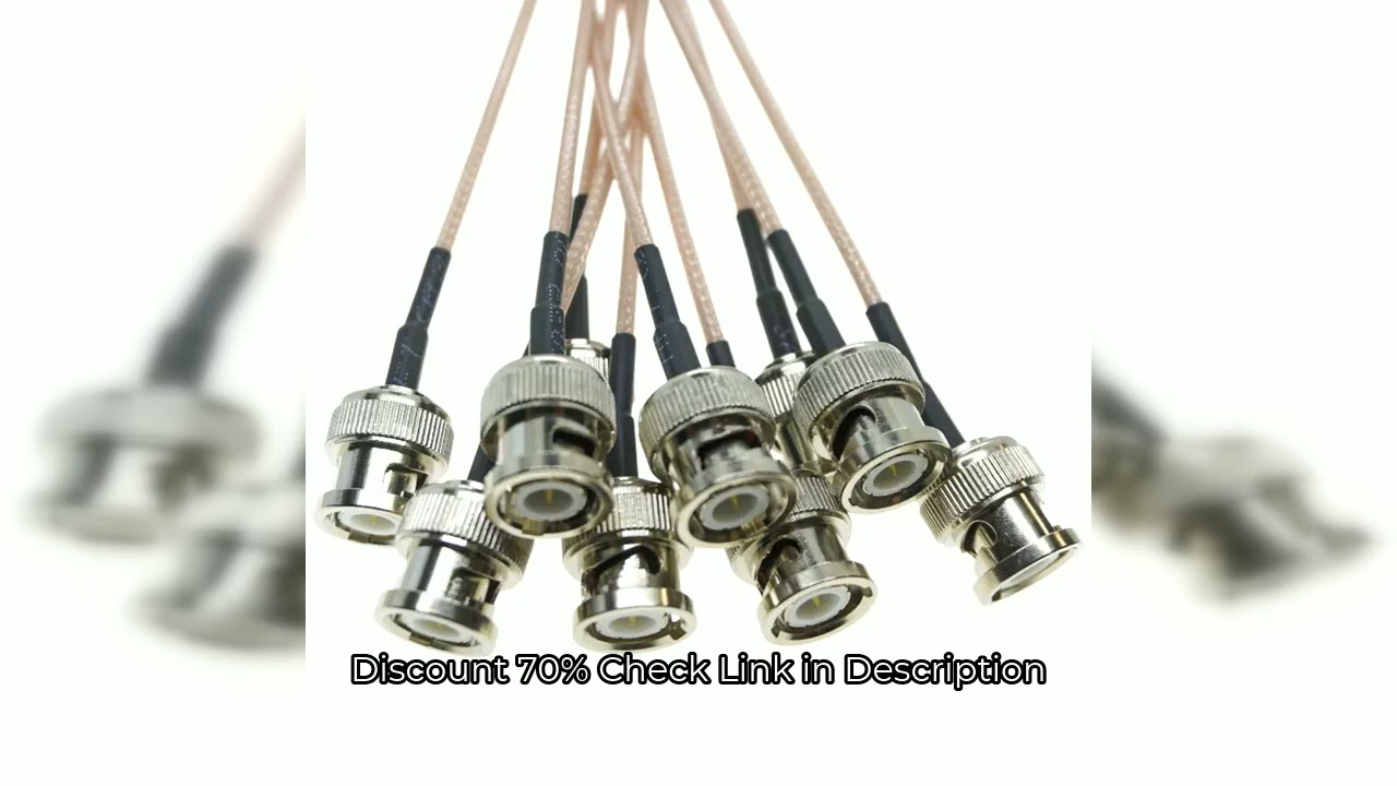 5Pcs RG316 Coaxial Cable BNC Male Plug To BNC Male Q9 Plug Crimp for RG316 SDI Signal RF Pigtail 50O