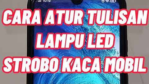 CARA SETTING TULISAN STROBO