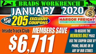 Harbor Freight MONTHLY INSIDE TRACK CLUB Coupons || JANUARY 2020