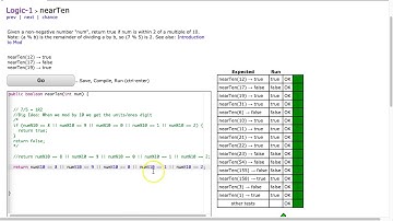 Codingbat - nearTen (Java)