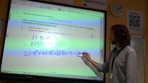 AS C2 Homework Factor and Remainder Theorems alternative method