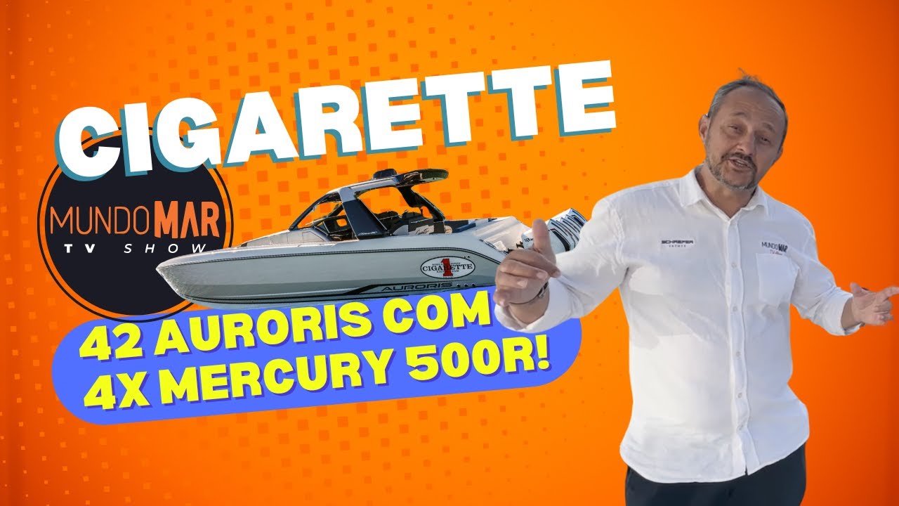 Cigarette 42 Auroris com 4 motores 500R é insana