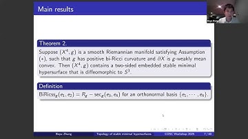 On the topology of stable minimal surfaces in PSC 4-manifolds (Boyu Zhang)