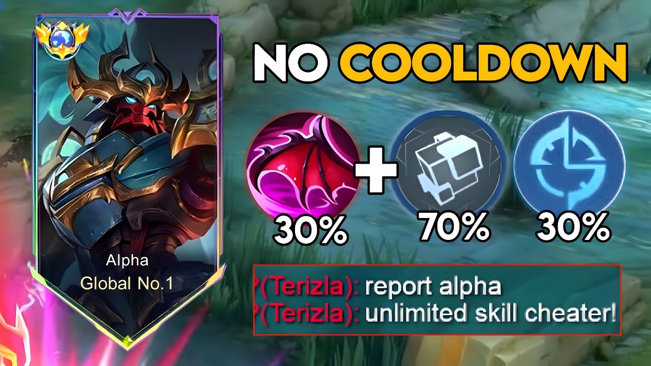 WHEN GLOBAL ALPHA ABUSE THIS NEW COOLDOWN EMBLEM AND BUILD IN SOLO RANKED GAME!! (please try)