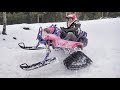 50HP Barbie Jeep Gets Snow Tracks