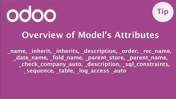 Supported models attributes in Odoo | Model