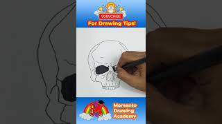 How To Draw A Skull Head Step By Step #drawing #simpledrawing #skull #skulldrawing #shorts