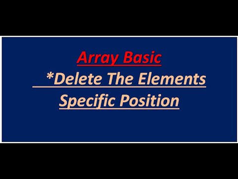 Delete the Elements Specific Position Malayalam || FUMIGATION - YouTube