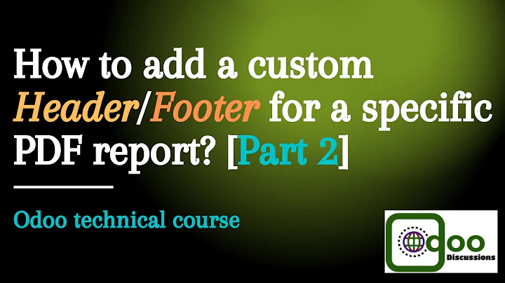 How to add a custom header footer for a specific report? | Qweb PDF template