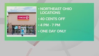 Northeast Ohio Circle K locations offering 40 cents off per gallon of gas on Thursday, September 1
