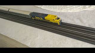 Demonstration of Passenger Trains, Christmas Layout; Athearn FP-45 and Con-Cor Alco PA-1