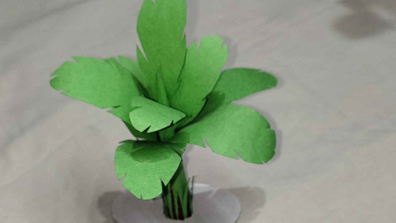 How to make 🌲Banana tree from paper | Paper art | # Amazing art and craft| waste paper reuse idea