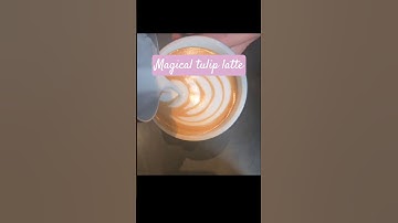 [Art in a Cup] Easy Tulip latteart🌷 #tulip #latteart #Tutorial #coffee #coffeeart #barista