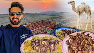 We Cooked Small CAMEL Meat 🐫🥩 in DESERT Picnic 🏜Old Style Arab Food