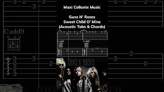 Guns N' Roses - Sweet Child O' Mine Tutorial Guitar Acoustic #gunsandroses #sweetchildofmine #rock