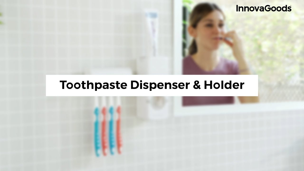 Dispensador de pasta dental Diseeth InnovaGoods con soporte para
