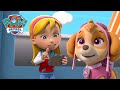 Katie leads the paw patrol to stop the barking cats  paw patrol  cartoons for kids compilation