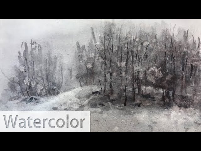 Painting On Watercolor Canvas – Landscape Demo 