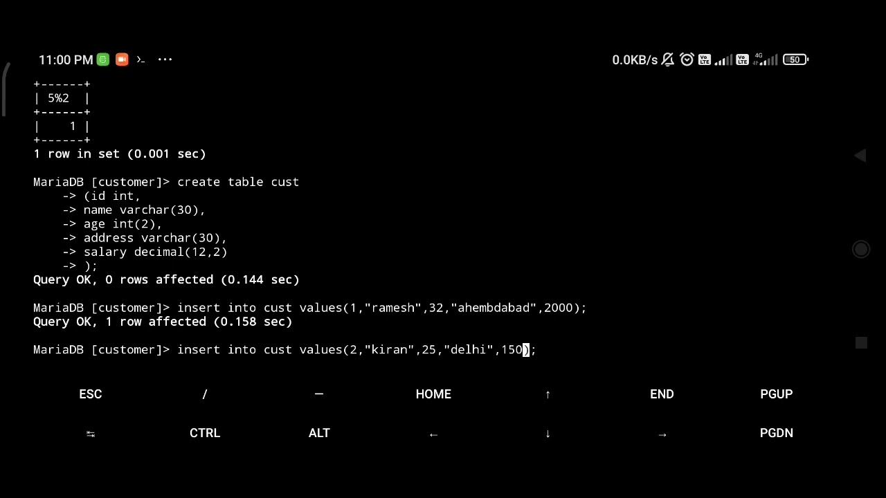 Arithmatic and logical operator #mysql #sql - YouTube