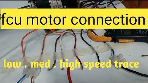 fcu motor speed trace | motor connection #hvac