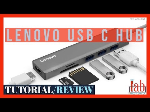 Lenovo USB C Hub, Ultra Slim Aluminum USB C Adapter With 3 USB 3.0 Ports