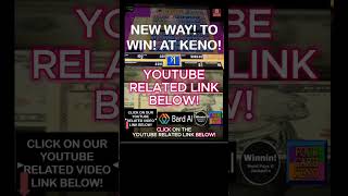 HOW TO WIN! AT KENO! #shorts #youtubeshorts #slots #keno #casino #poker