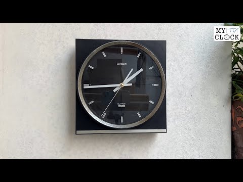 CITIZEN ELITRON E0302 EK-138 Vintage Wall Clock Black Modern