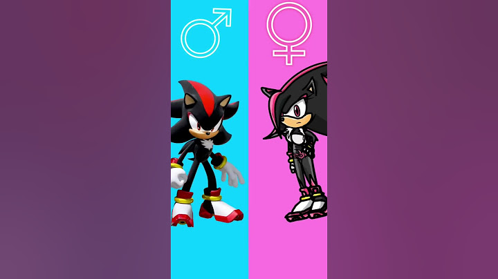 Sonic Gender swap Shadow The Hedgehog 🦔
