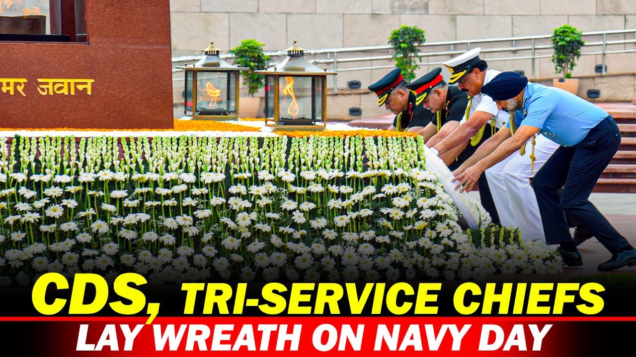 LIVE: CDS Gen Anil Chauhan, Tri-Services Chief lay wreath at National ...