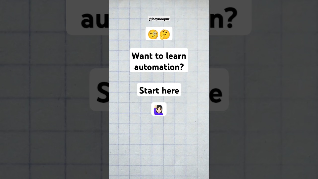 Learn automation tools from the basic | 