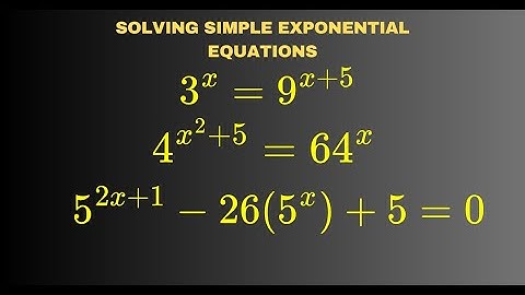 Solving simple exponential equations by finding a common base.